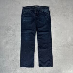 7 For All Mankind Standard Dark Wash Jeans - Size: 38